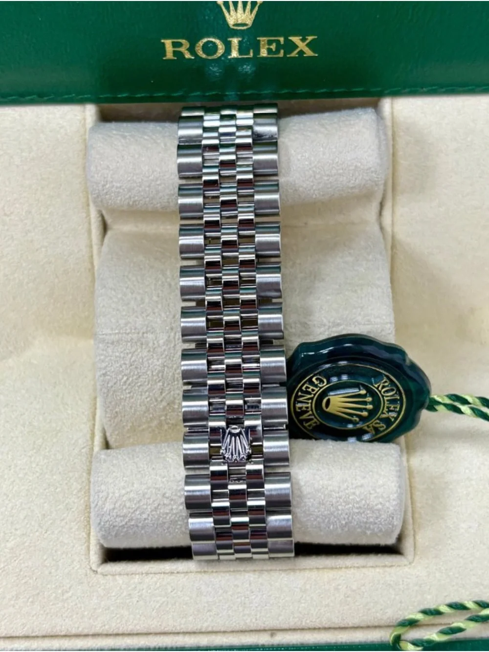 Rolex Black Dial Datejust Stainless Steel Bracelet Watch
